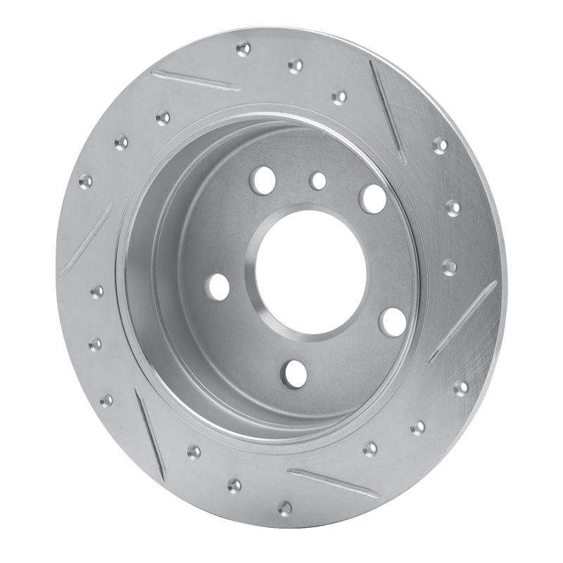 Mercedes-Benz B200 Brake Rotor (1) - Rear Left - R1 Concepts - Drilled & Slotted - Silver - `06-`11